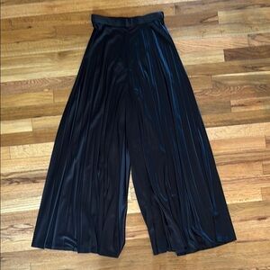 Women’s Vintage 70s Black Wide-Leg Satin Pants